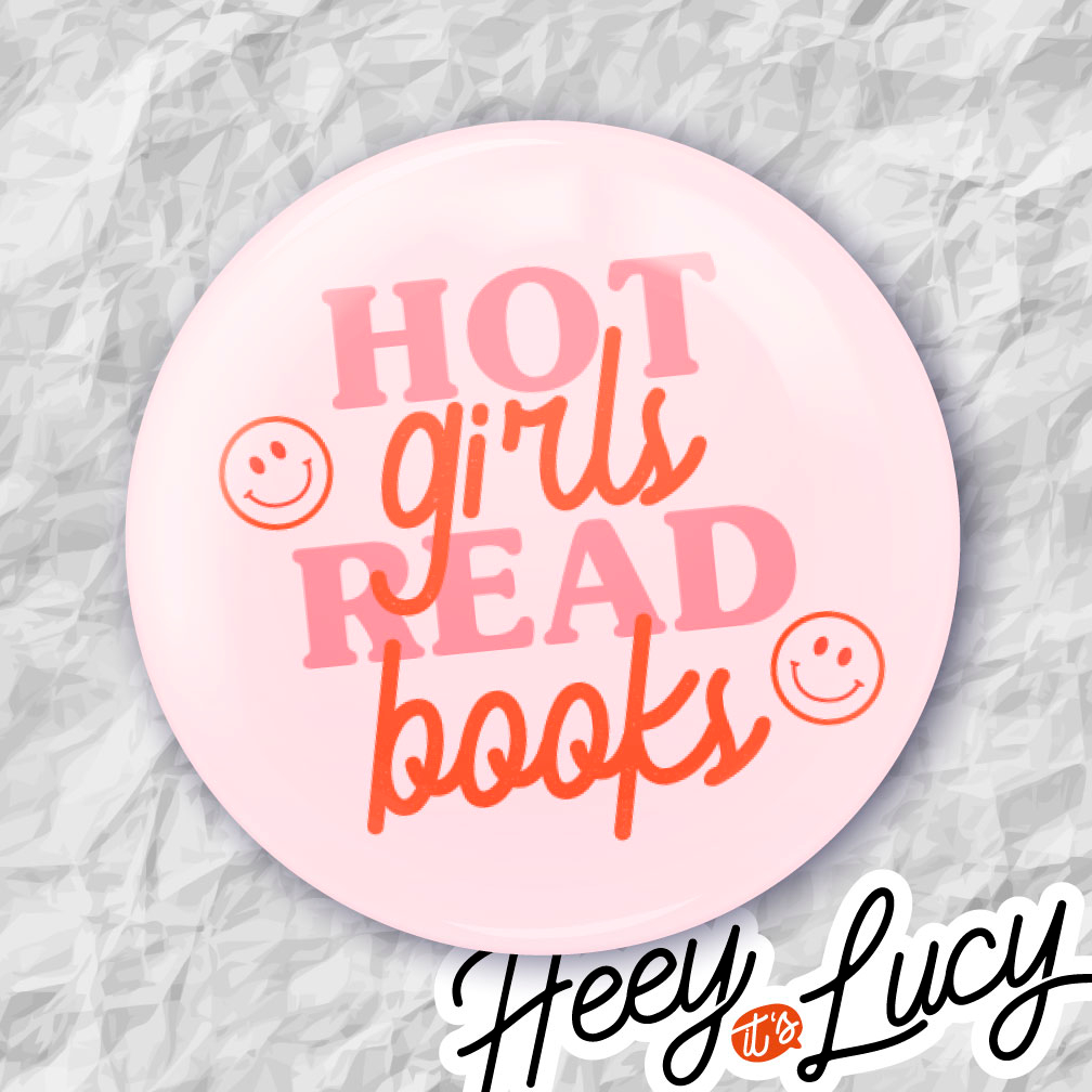 Botton Hot Girls Read Books - 3,8 ou 4,4 cm em Oferta na Shopee