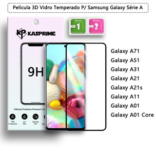 Película Protetora 3D De Vidro Temperado 9H Samsung Galaxy A71 A51 A31 A21 A21s A11 A01 A01 Core