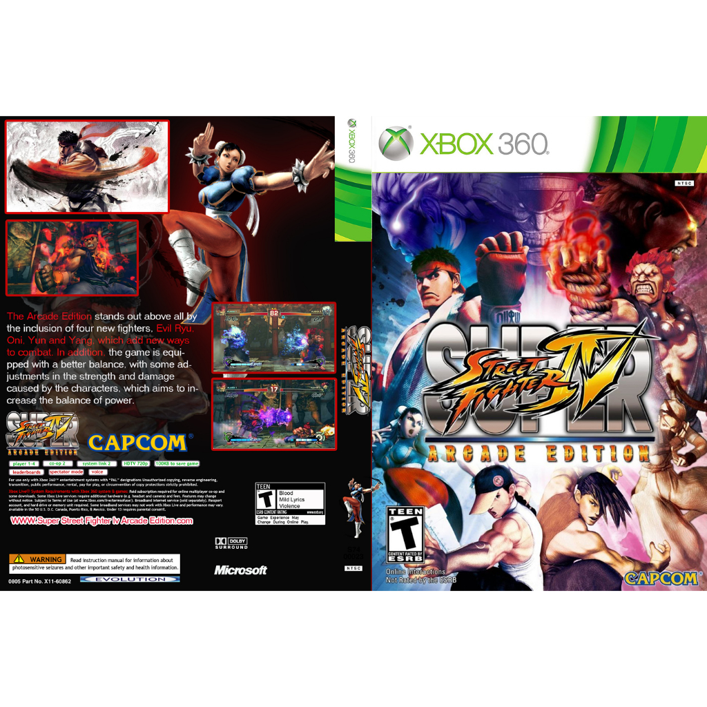 Super Street Fighter IV - Arcade Edition P/ XBOX360 (LTU/LT/JTAG/RGH)