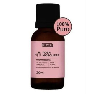 Óleo de rosa mosqueta 100% puro farmax 1 unidade cicatrizante, hidratante, celulite, manchas, estrias