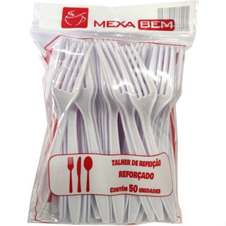 Kit Churrasco 100 Garfos e 100 Facas Descartáveis Refeição Reforçados