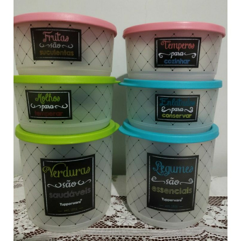 Refri line Redondo Linha Bistrô da Tupperware.