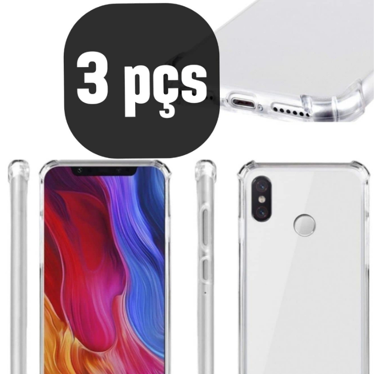 Kit 3 Capas Transparente Anti shock iPhone XR/11/12 Pro Max/13 Pro Max/14 Pro Max/17 Pro Max/16 Pro Max/15 Pro Max