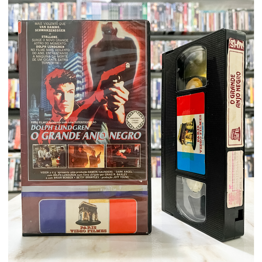 VHS O Grande Anjo Negro - LEGENDADO - Original - Dolph Lundgren  - Fita Filme - Paris Vídeo - Ação - Raro