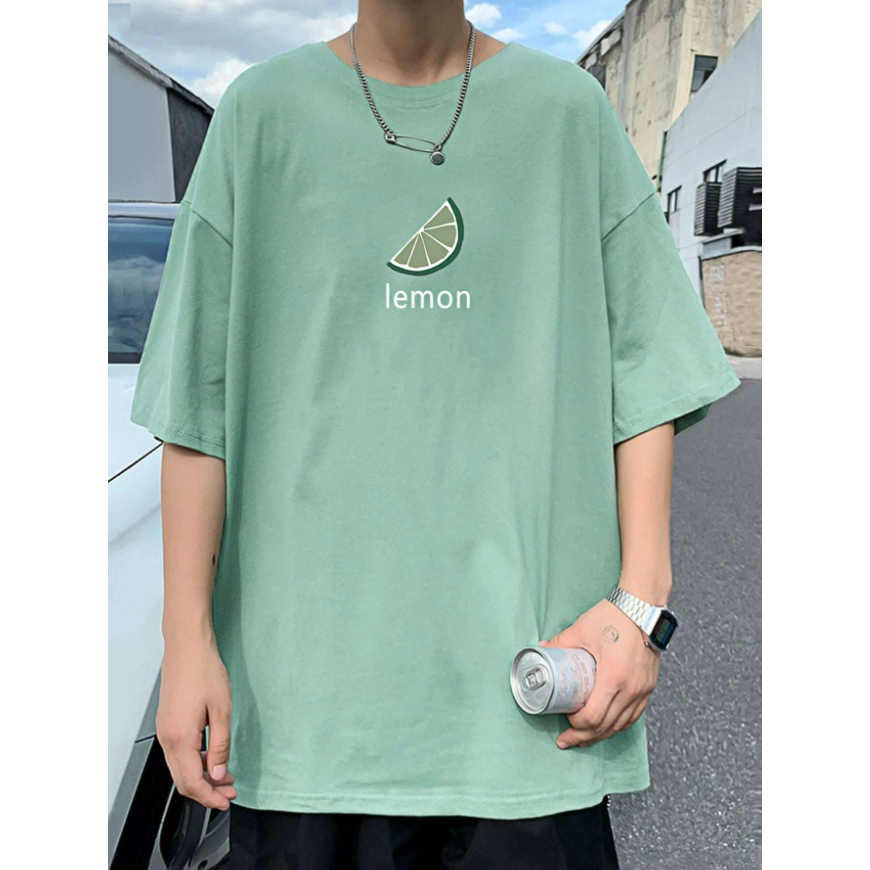Camiseta Oversized Lemon Limao Streetwear Longline Masculina Unissex Ombro Caido