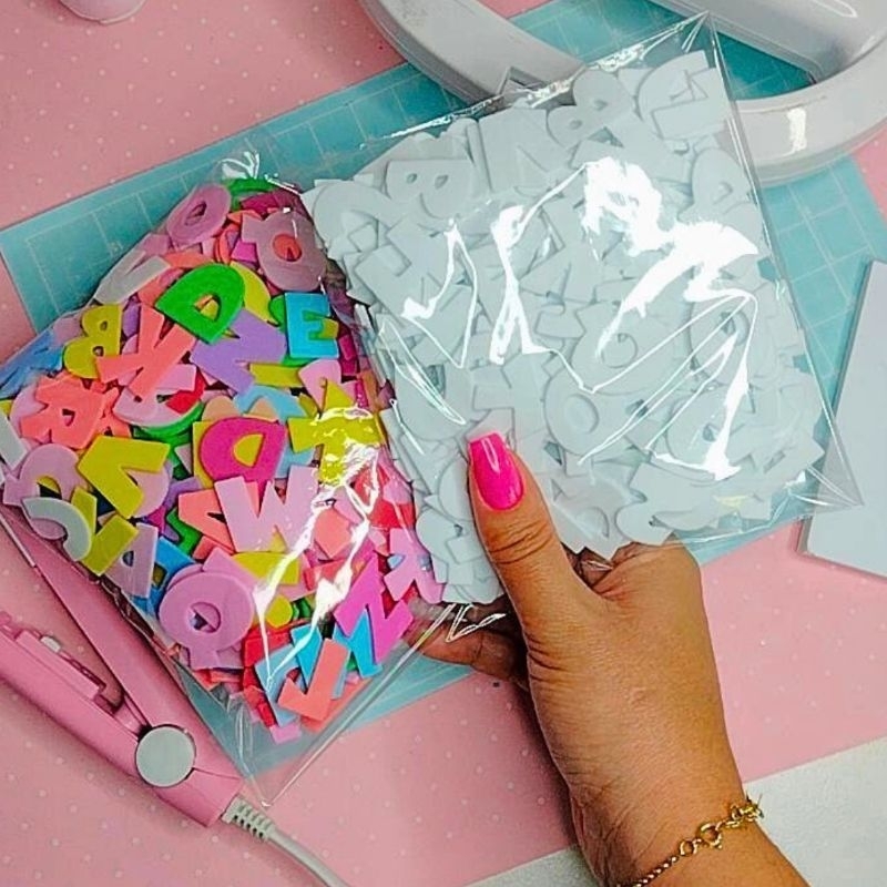 Kit letras de eva 300 unidades em Oferta na Shopee