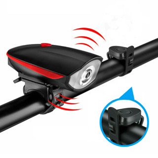 Lanterna Farol Led Bike Bicicleta Com Buzina Recarregável Usb T6 2 LED Potente Mtb Ciclismo J.W.S