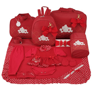 Kit Bolsa Maternidade 5 P Nuvem + Saida Maternidade Menina