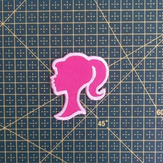 Patch bordado termocolante cabeça Barbie pequena