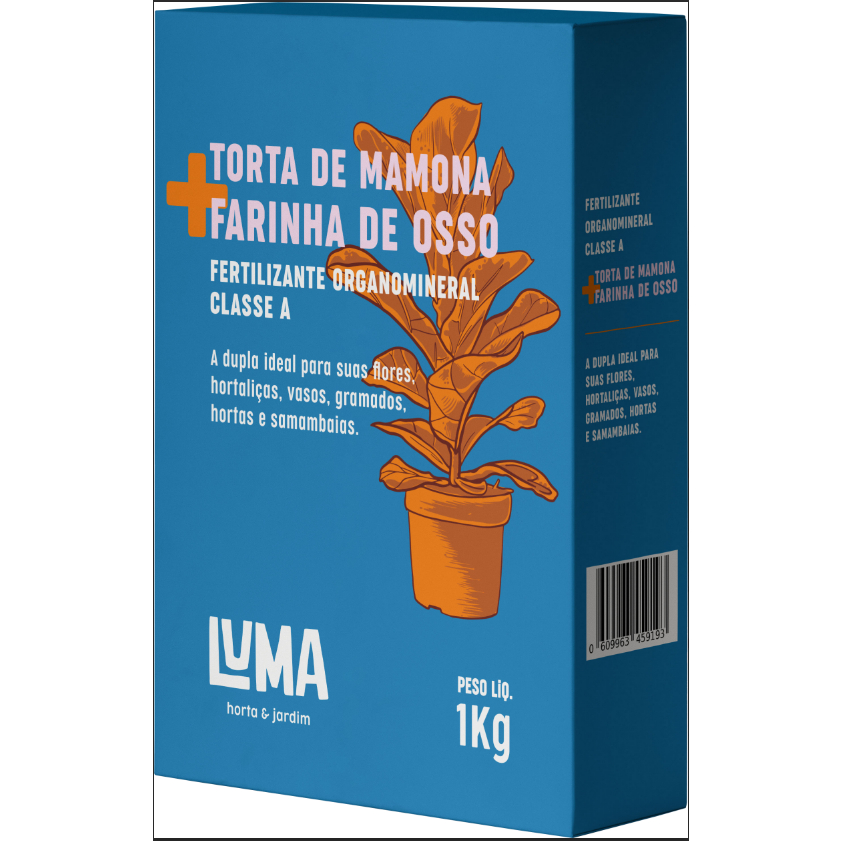 Fertilizante Torta De Mamona E Farinha De Osso 1kg Luma