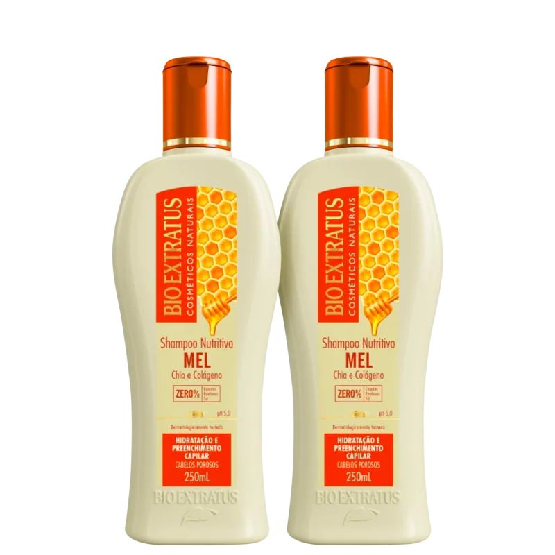 Kit Bio Extratus Mel Shampoo Nutritivo Duo 250ml (2 Unidades)