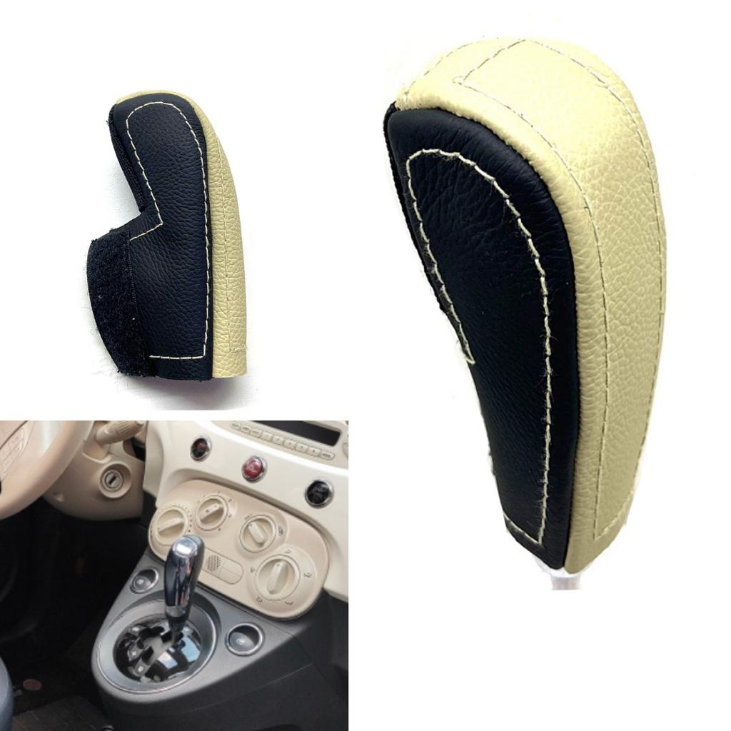 Revestimento couro manopla câmbio automático Dualogic Fiat 500 Lounge Air 2010 2011 2012 2013 2014 2015