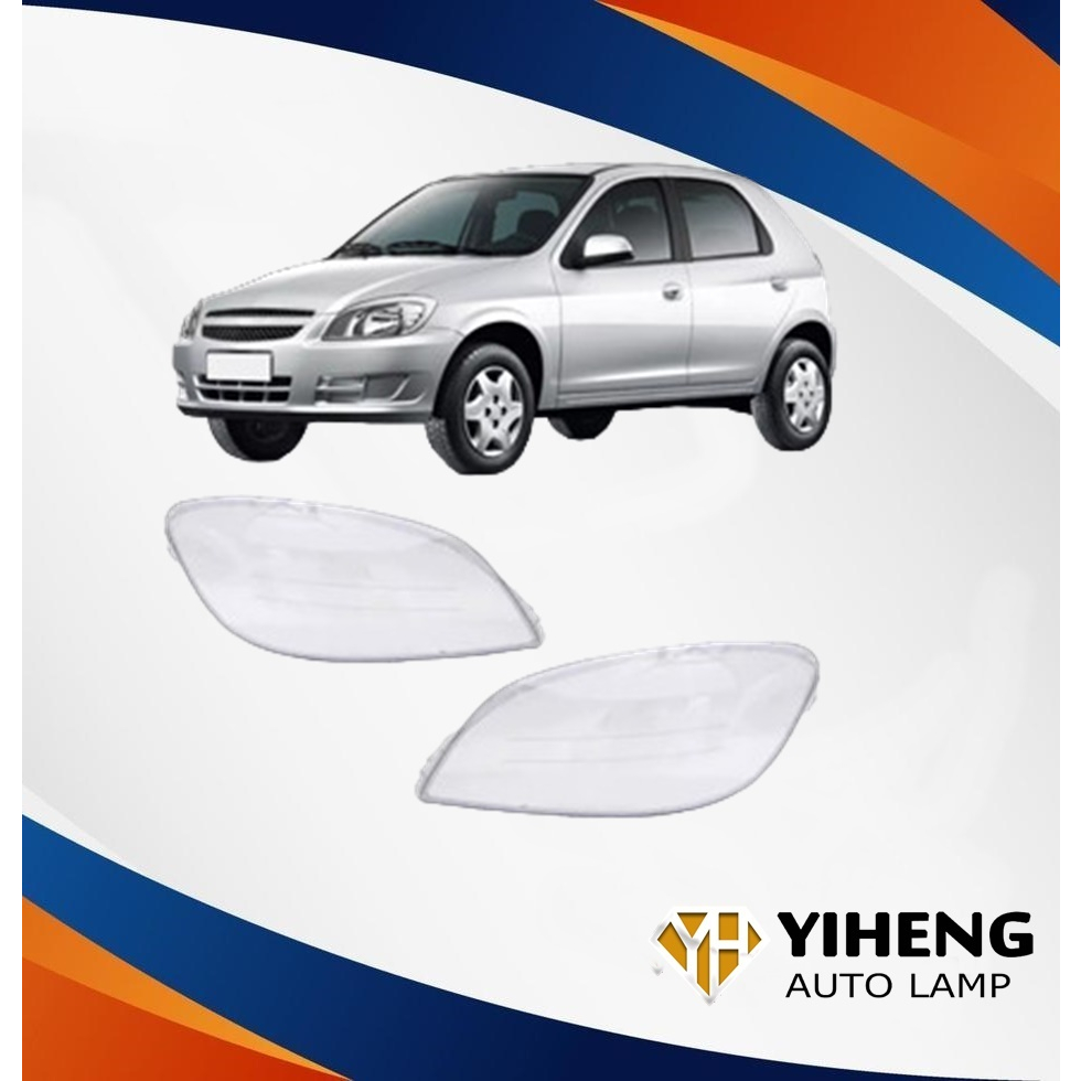 Par de Lente do Farol Principal Celta/Prisma Ano:2007 Até 2013  Cod:YH-03-006-Z R/YH-03-006-Z L em Oferta na Shopee