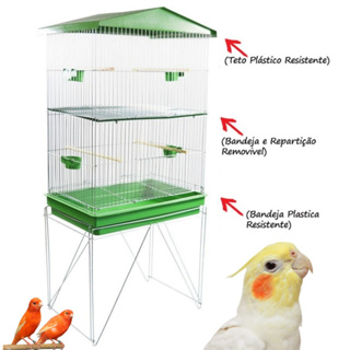 Viveiro Duplo GRANDE DOBRÁVEL Malha Fina Gaiola Para Calopsita Periquito Manon Agapornis Canario Belga GN804 em Oferta na Shopee
