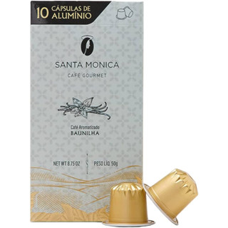 Café Gourmet Baunilha 10 Cápsulas de Alumínio Nespresso - Santa Monica - Cafe Torrado e Moído Sabor Baunilha