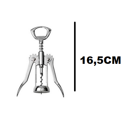 Saca Rolhas Rolha E Abridor Abridores De Garrafas Garrafa 16,5 Cm Mendonza Forte de metal Universal