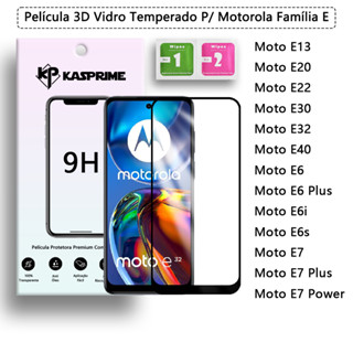 Película Protetora 3D De Vidro Temperado 9H P/ Motorola Moto E13 E20 E30 E40 E22 E32 E7 E7 Plus E7 Power E6s E6i E6 Plus E6