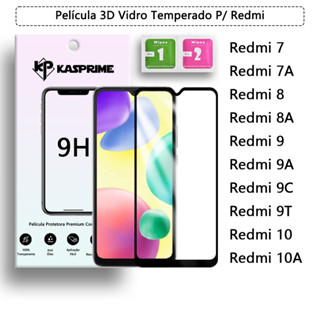Película Protetora 3D De Vidro Temperado 9H P/ Redmi 7 7A 8 8A 9 9A 9C 9T 10 10A 10C