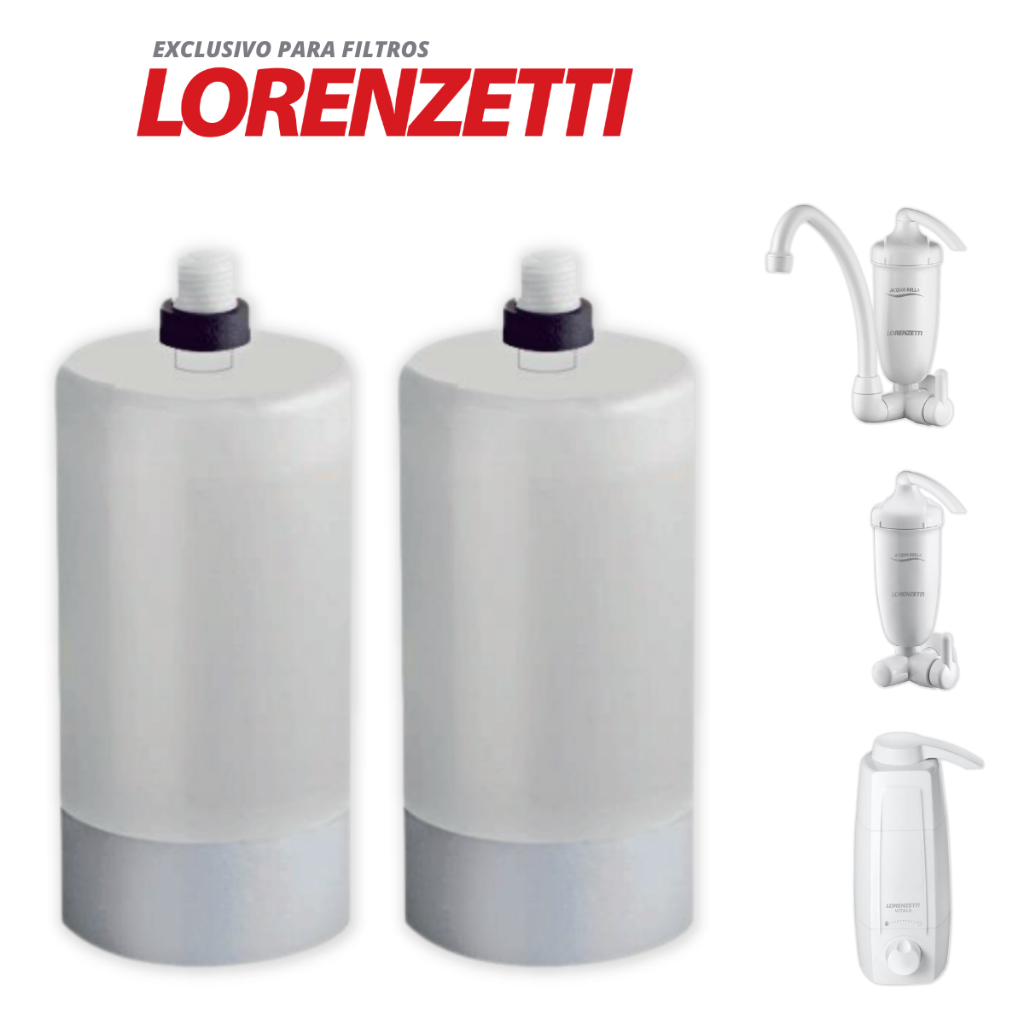 Kit 2 Refil Filtro Acqua Bella e Vitale Rv-01 Compatível Lorenzetti Hf-01 Carvão Ativado Água Limpa em Oferta na Shopee