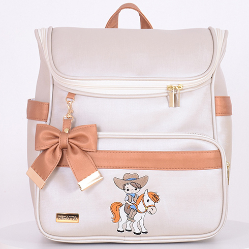 Mochila Infantil Menino Kids Cowboy Champanhe/Bronze - 01 Peça