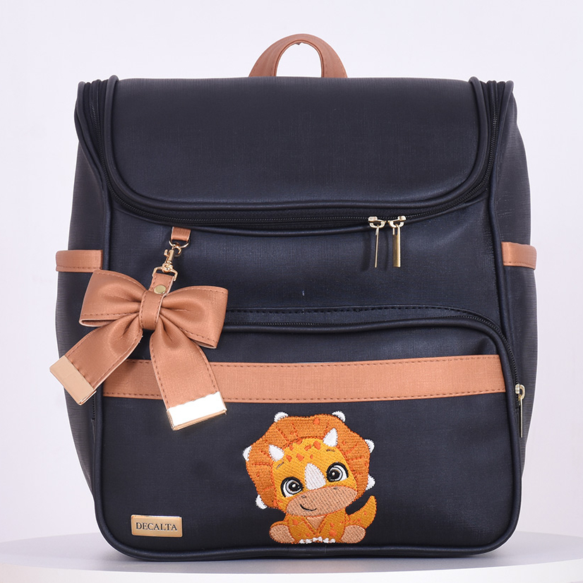 Mochila Infantil Menino Kids Rex Preto/Bronze - 01 Peça