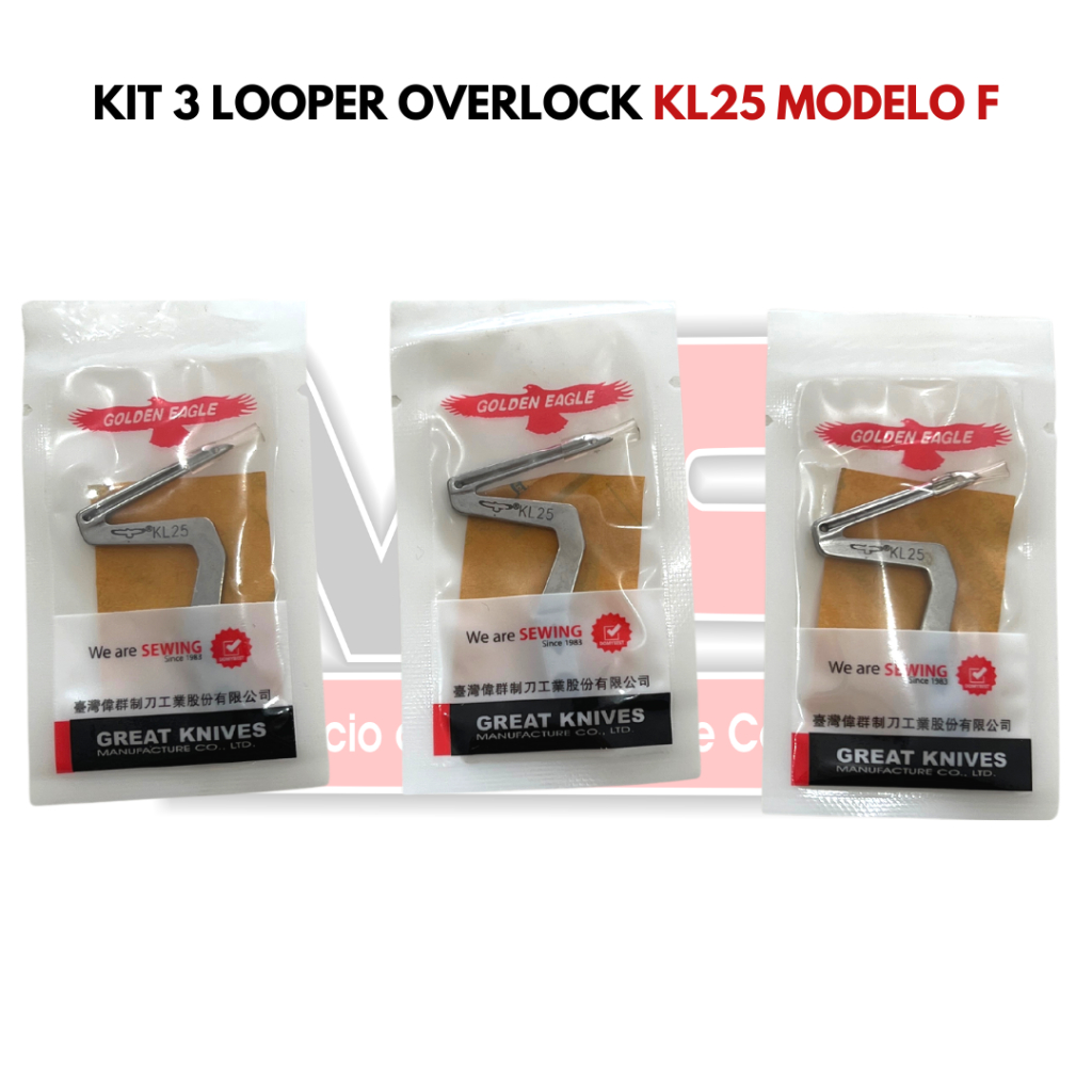Kit 3 Looper Inferior Overlock KL25 - Overlock F