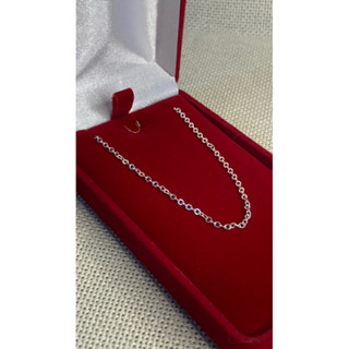 Colar Feminino Gargantilha Cartier Oval 40 cm em Prata legítima