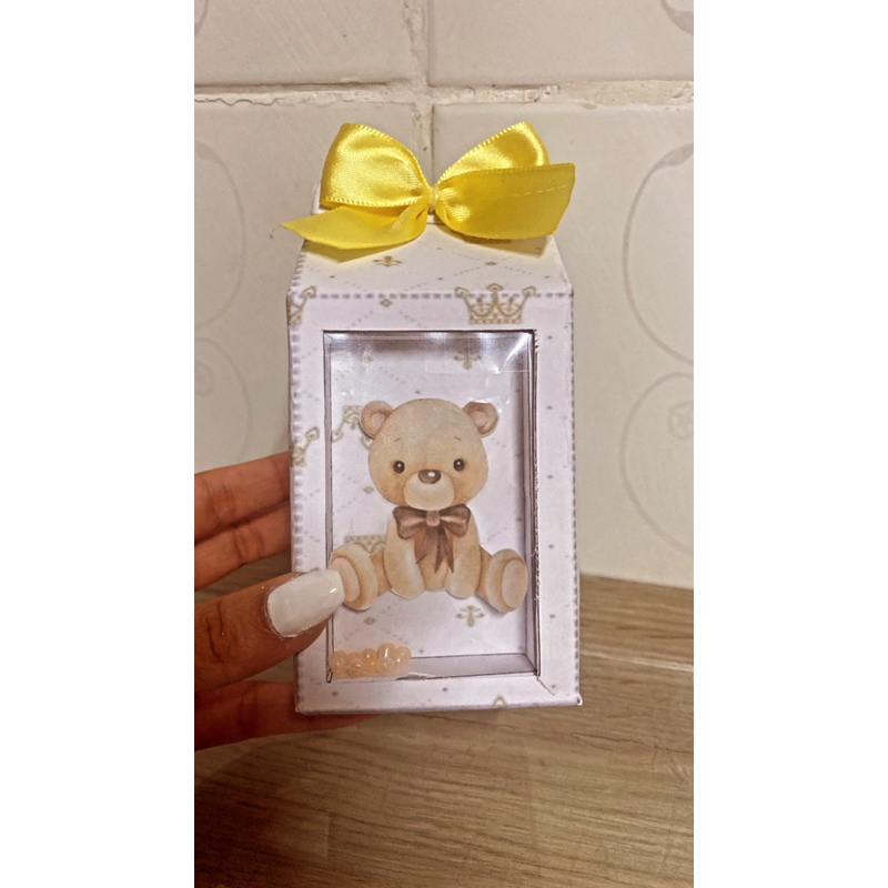 Kit 10 un Caixinha Vitrine Lembrancinha Personalizada Cha Revelação Neutro