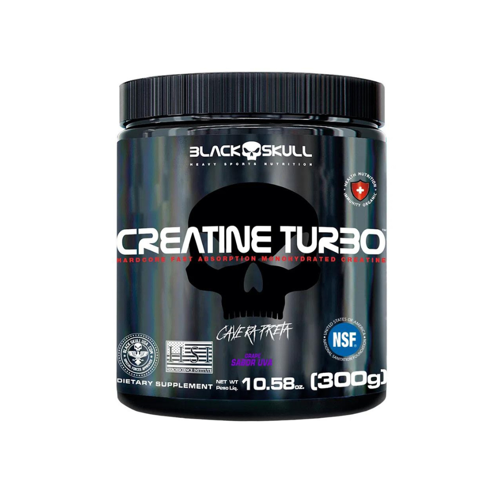 Creatine Turbo - Creatina Monohidratada 300G - Black Skull