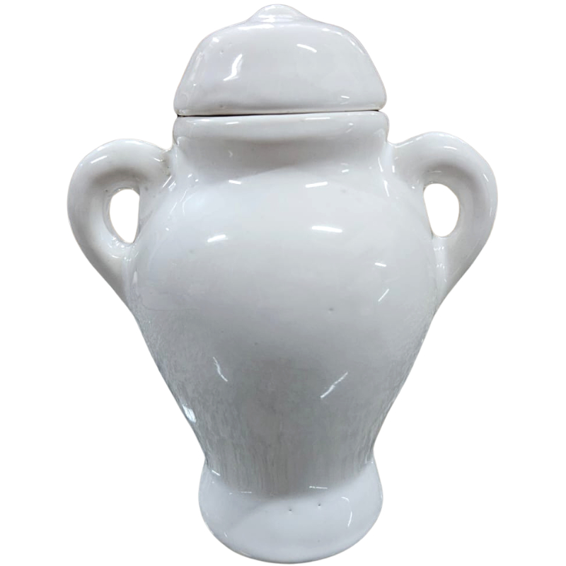 Quartinha Orixás Branco C/ Asa 13 Cm Louça Umbanda - Unidade