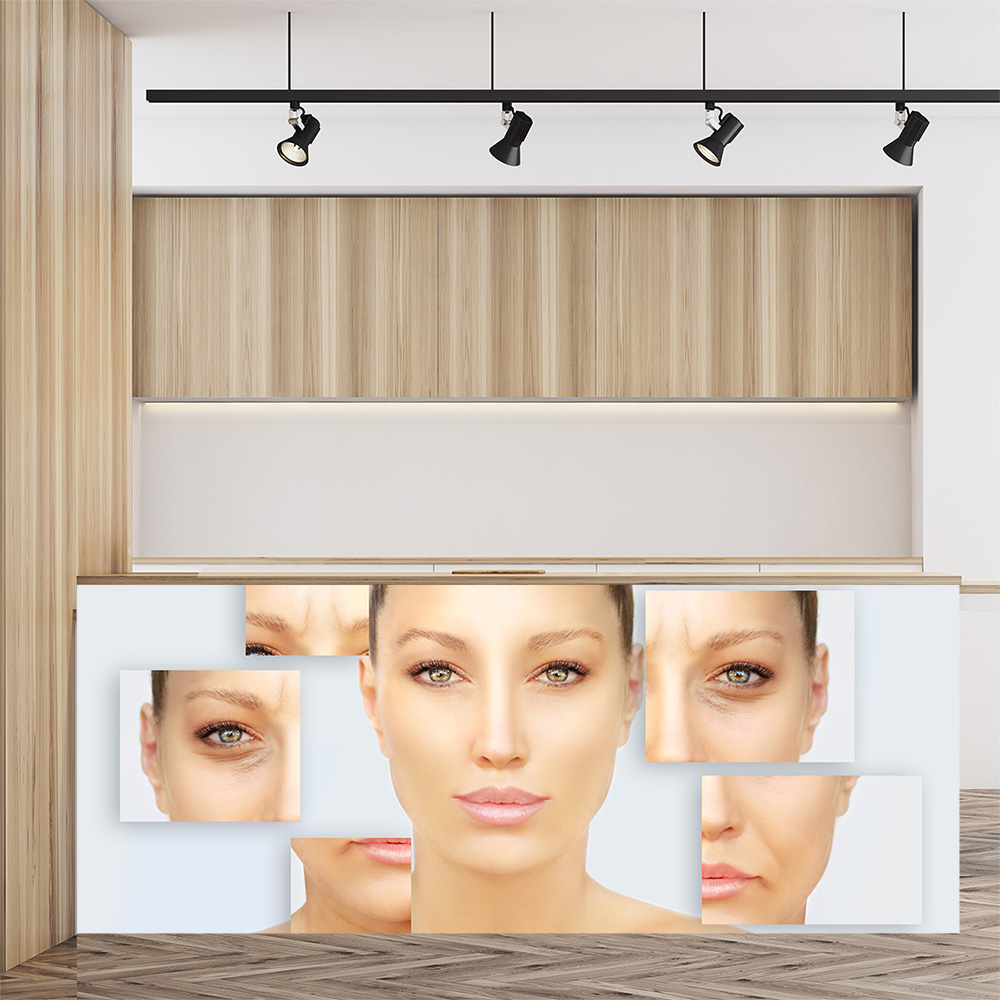Painel Adesivo Salão de Beleza Botox Estética Preenchimento