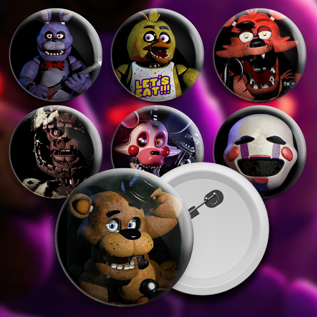 Bottons Five Nights at Freddy’s fnaf - broche alfinete boton bottom button pin