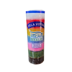 Vela 7 Dias 7 Linhas Umbanda Votiva 250g - Unidade