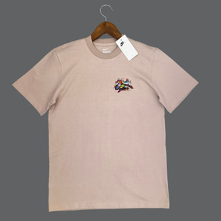 Camiseta Masculina Bege Streetwear Moda Oversized Camisa unissex Algodão 30.1
