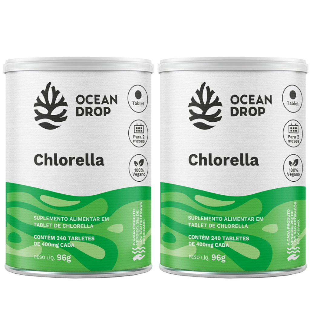 2x Chlorella - 240 Tablets 400mg - Ocean Drop