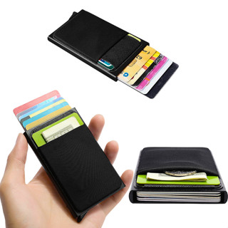 Carteira Slim Porta Cartões Antifurto Fibra De Carbono Carteira Masculina Porta Cartões Carteira Futuro Rfid Slim Porta Cartões De Couro Antifurto