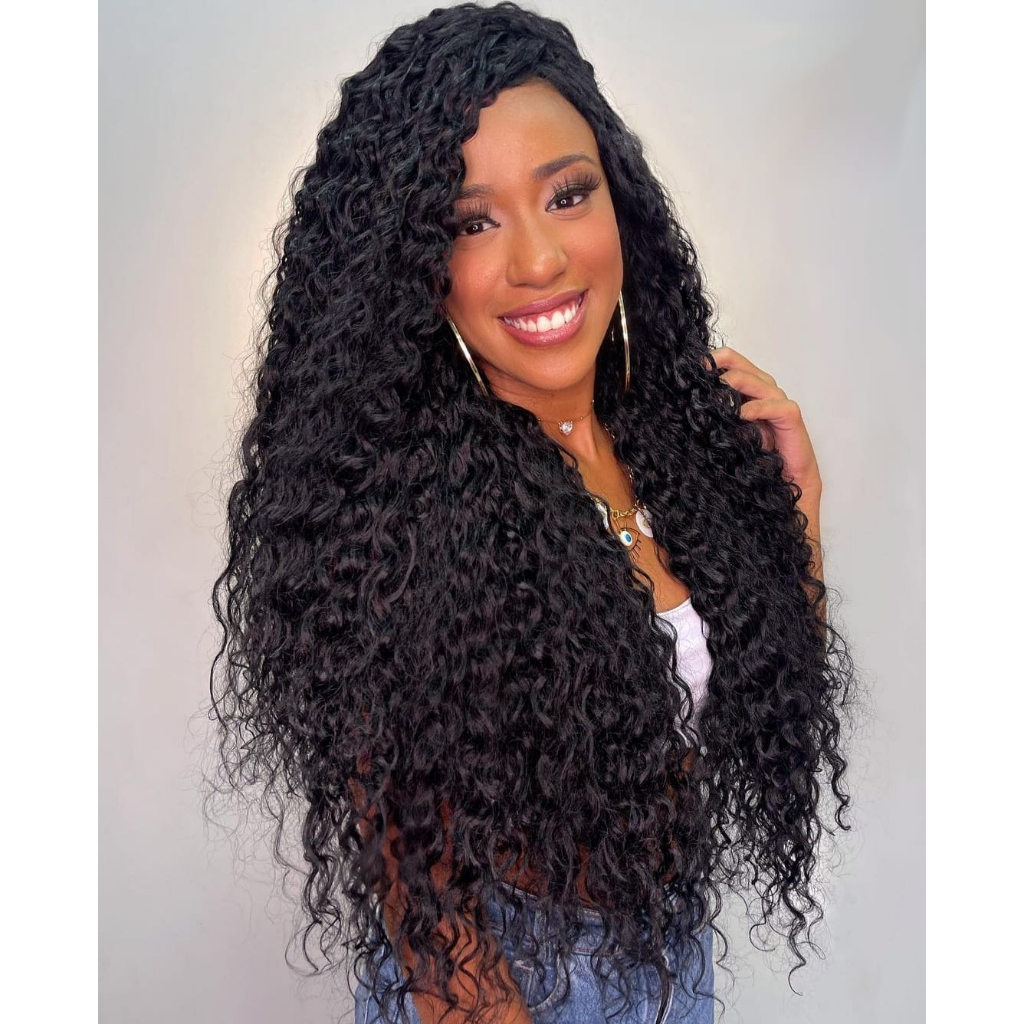 Cabelo Cacheado Bio Vegetal Selena - Sleek Pacotão com 320g 75cm  Em Tela  Para Entrelace - ENVIO IMEDIATO