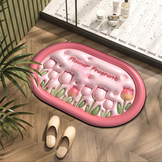 Tapete de Banheiro Antiderrapante Decorativo Cozinha Quarto Absorvente desenhos em 3D