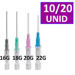 10 ou 20 Unids Cateter 16G/18G/20G/22G Medix/Glomed/Descarpack