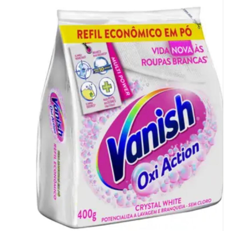 Tira Manchas Vanish Crystal White Oxi Action em Pó 400g