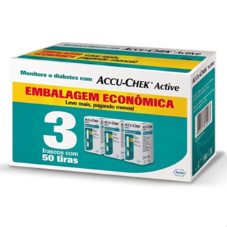 Accu-chek Active C 50 Tiras Leve 3 Pague 2 Unidades em Oferta na Shopee