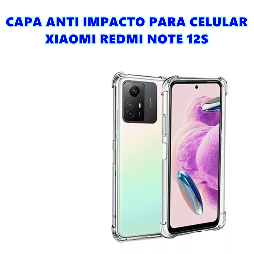 Capa Anti Impacto Redmi Note 12s Capinha De Silicone Com Borda Transparente Para Xiaomi em Oferta na Shopee