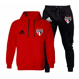 Moletom infantil São Paulo Casaco + Calça Blusa De Frio Lançamento 2024 Times Brasileirão Tricolor Conjunto Ref SP