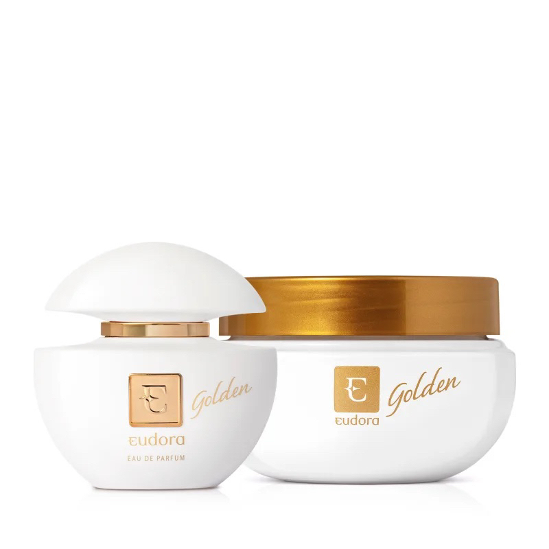 Eudora Golden Feminino - Eau de Parfum 75ml e Creme Acetinado Desodorante Corporal 250g