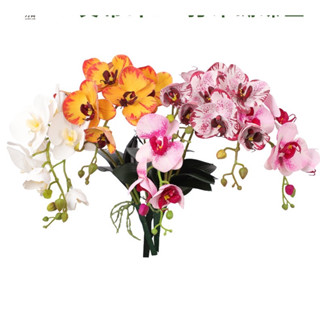 Orquídea plástico e silicone 2 haster e 2 folha AM1710