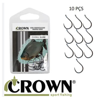 Anzol Crown Chinu Sure Black Varios tamanhos