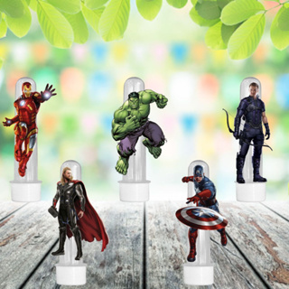 20 Tubetes + Apliques 3D Personalizado Lembrancinha Festa Aniversário Vingadores em Oferta na Shopee
