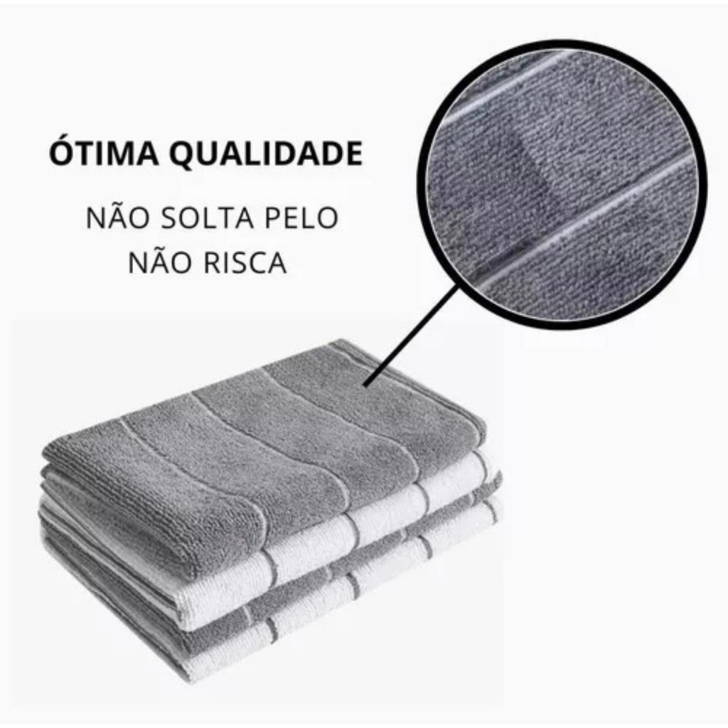 2 Super Panos de Chão Grandes em Microfibra 80x50 Panão limpeza