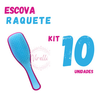 Kit 10 Escova Raquete para Desembaraçar