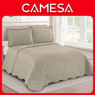 Jogo de Cama Cobre Leito Colcha King e Queen Cobreleito Dupla Face Camesa 3 Peças 200 Fios Conjunto Fronha Travesseiros Casal Tresse Matelassê